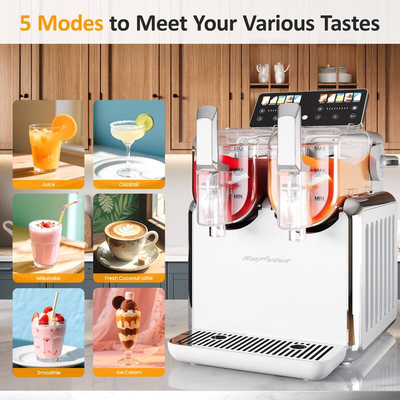 Dual-Tank Slushie Maker with Rapid Chill Technology & 5 Drink Settings