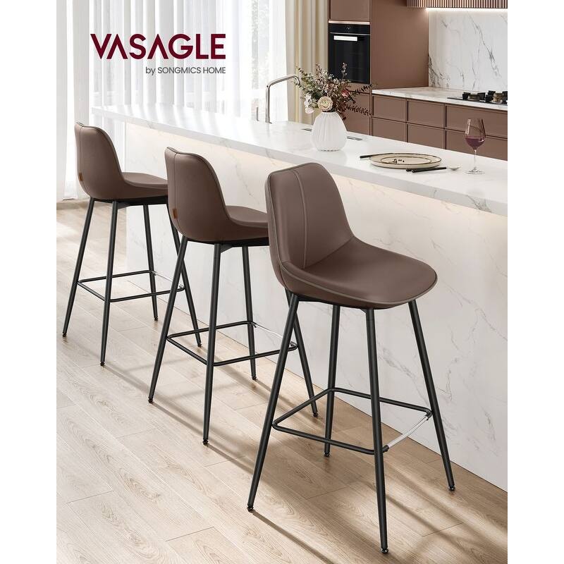Contemporary Set of 2 Bar Stools - Stylish Seating Solution for Home