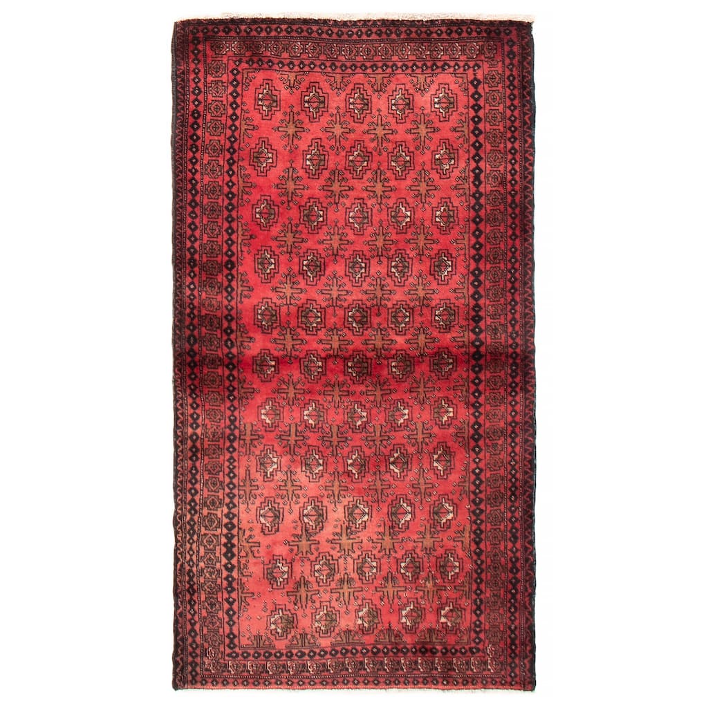 ECARPETGALLERY Hand-knotted Royal Baluch Red Wool Rug - 3'0 x 5'9