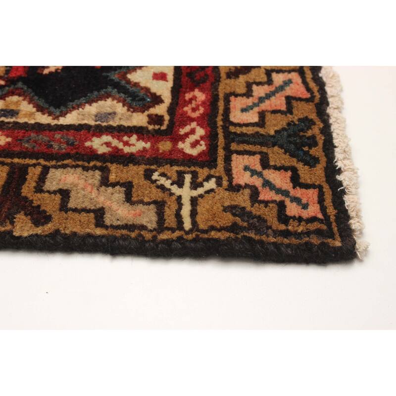ECARPETGALLERY Hand-knotted Andelz Black Wool Rug - 3'3 x 9'3