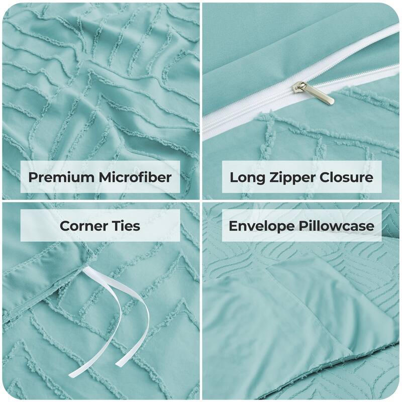 3-Piece Embroidery Duvet Cover & Pillowcase Set