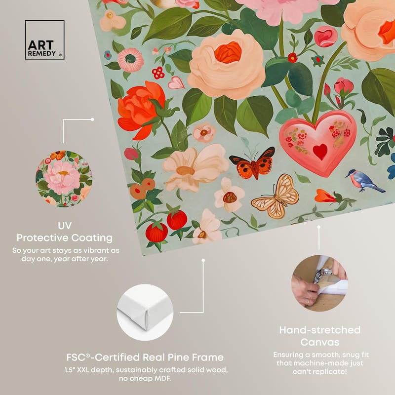 Festival of Flowers Canvas by Art Remedy, Gallery Wrapped