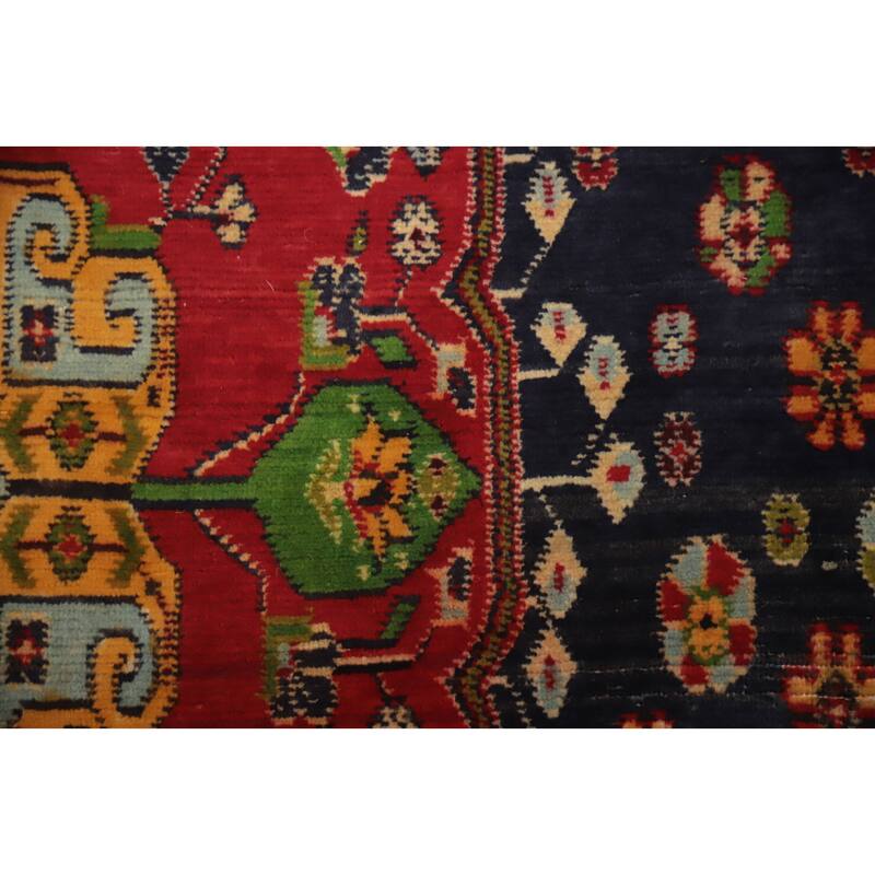 Hand Knotted Oriental 100% Wool Carpet Traditional Tribal Navy Blue & Blues Kashkoli Area Rug - 4' 8'' X 4' 5''