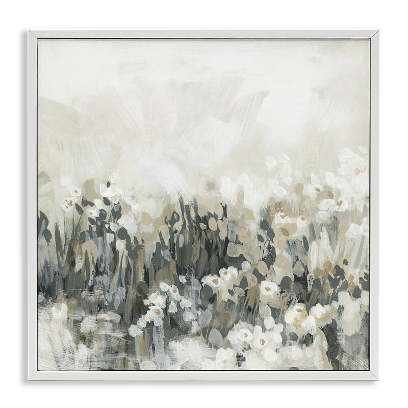 Stupell Grey & Beige Landscape Framed Giclee Art Design By June Erica Vess - 17 x 17 - White