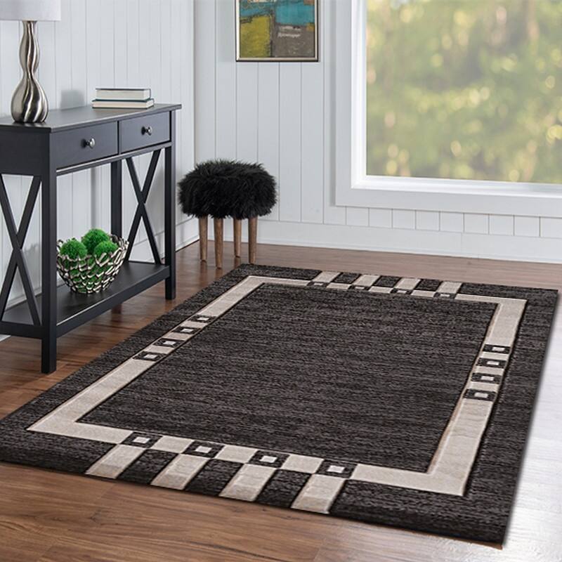 Geo-Bordered Area Rug