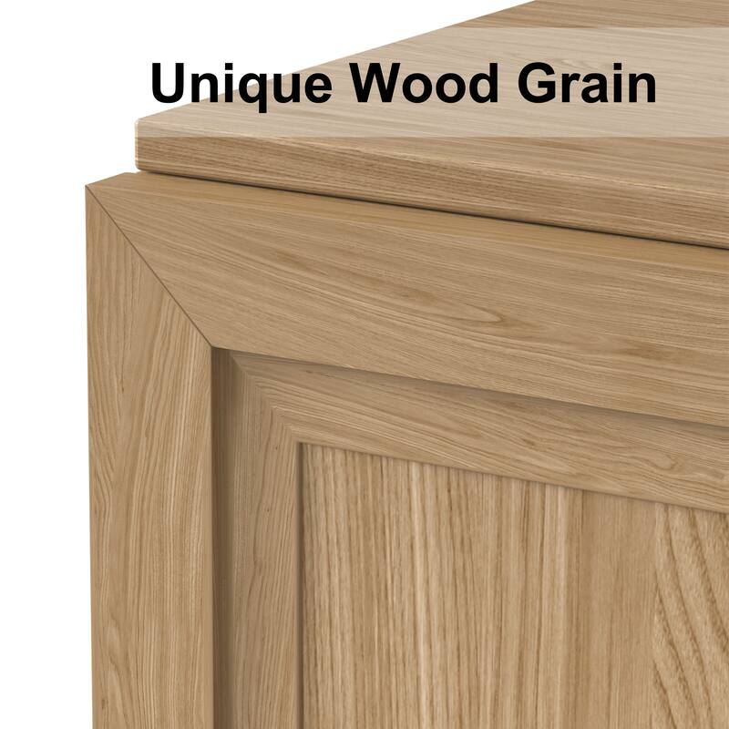 62"Lx36"H Solid Wood Kitchen Pantry Sideboard Buffet Cabinet Storage with Adjustable Shelves