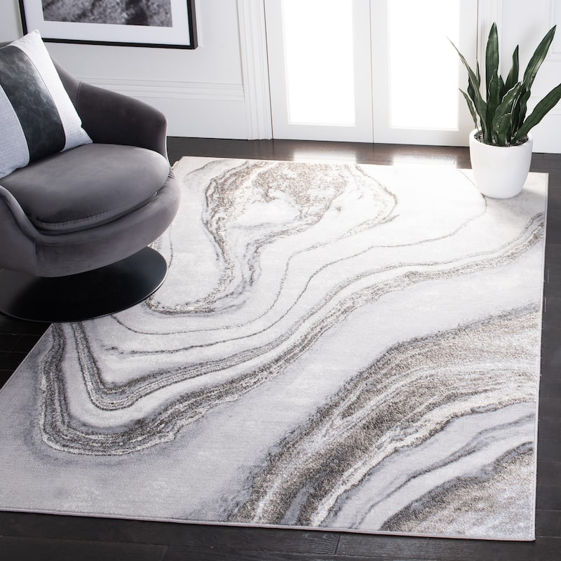 SAFAVIEH Orchard Ayala Modern Abstract Rug - 6' x 9' - Grey/Ivory