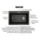 preview thumbnail 5 of 8, Karran All in One Drop-In Quartz Composite 33 in. Single Bowl Kitchen Sink in Black with Faucet KKF220 in Stainless Steel