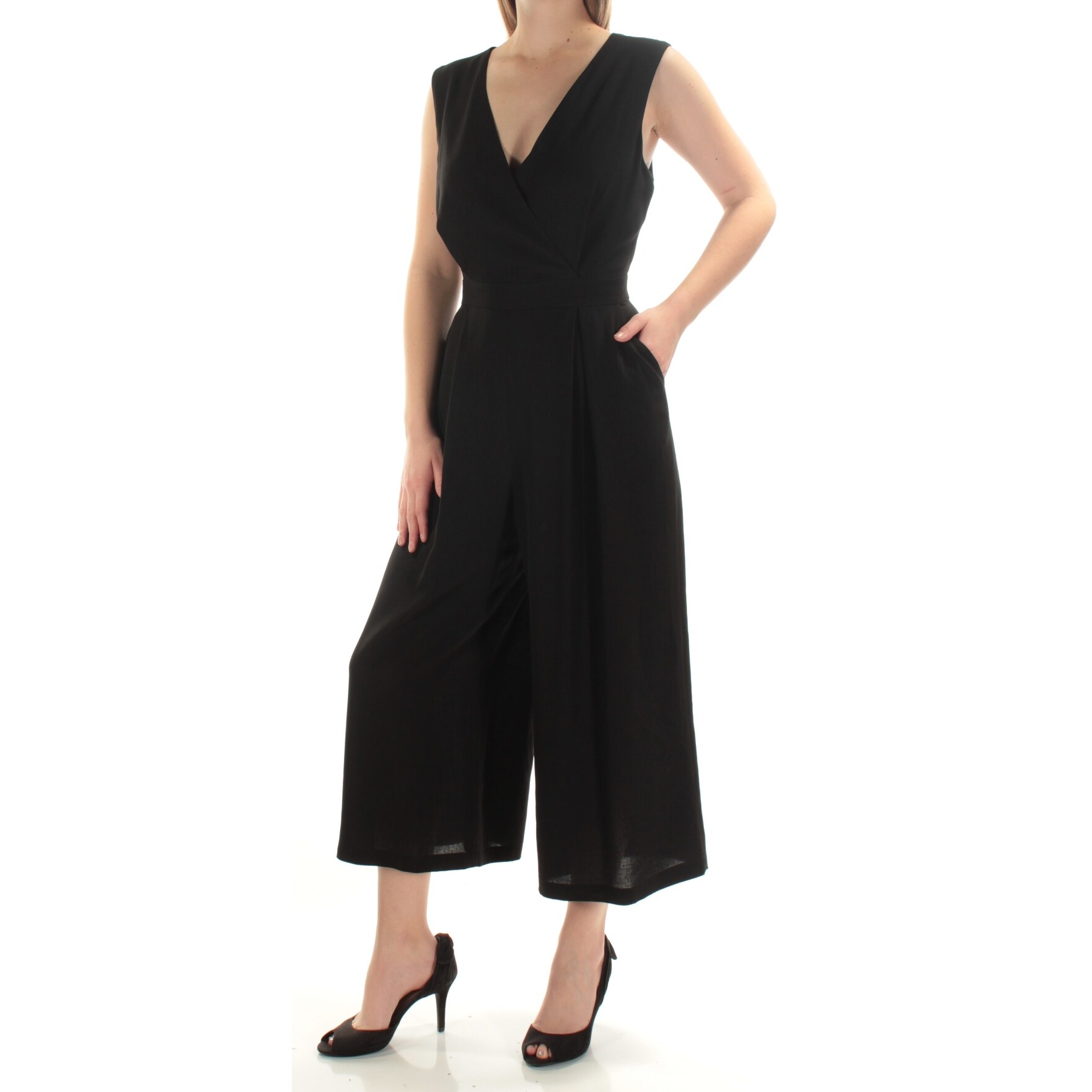 nine west black jumpsuit