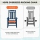 preview thumbnail 2 of 174, Outdoor Patio HDPE Rocking Chiar, Extra Wide Seat & Backrest