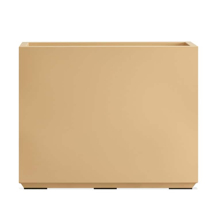 Metallic Heavy Planter for Outdoor Plants, 24.02" H x 30" W x 9.84" D	Tall and Long Metal Divider Planter Box