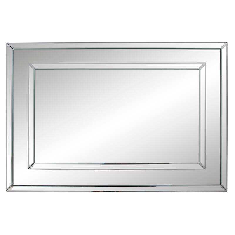 Allan Andrews Del Noble Silver Rectangular Mirror - 40 x 28 x 1