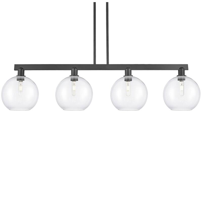 Innovations Lighting 716-4I-13-53 Athens Linear Athens 4 Light 53" - Matte Black / Clear