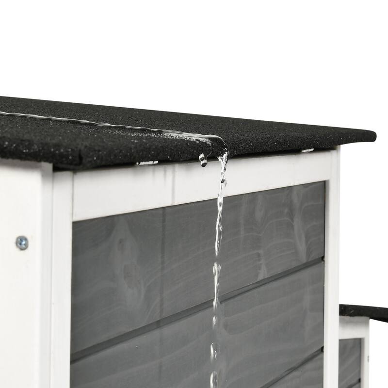 Outdoor Wooden Chicken Coop Hen House with Nesting Box and Run Poultry Cage