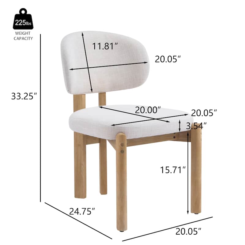Christopher Knight Home - Aurelio Solid Rubberwood Upholstered Dining Chair