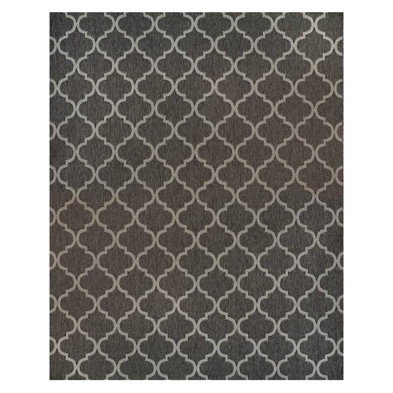 Gertmenian Grace Premium Multi-Size Multi-Colored Flatweave Indoor/ Outdoor Area Rug Collection - 6'6"x9'6" - LA PALMA PEWTER