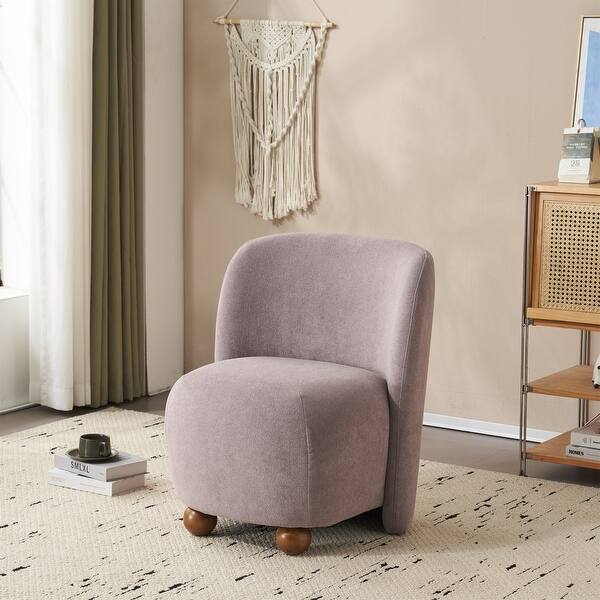 slide 2 of 20, Christopher Knight Home - Eliana Modern Teddy Fabric Accent Chair with Curved Backrest and Legs Purple