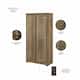 Cabot Espresso Oak Tall Storage Cabinet with Doors