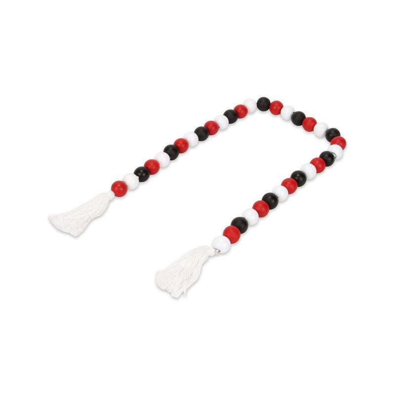 Kira Red White and Black Beaded Garland