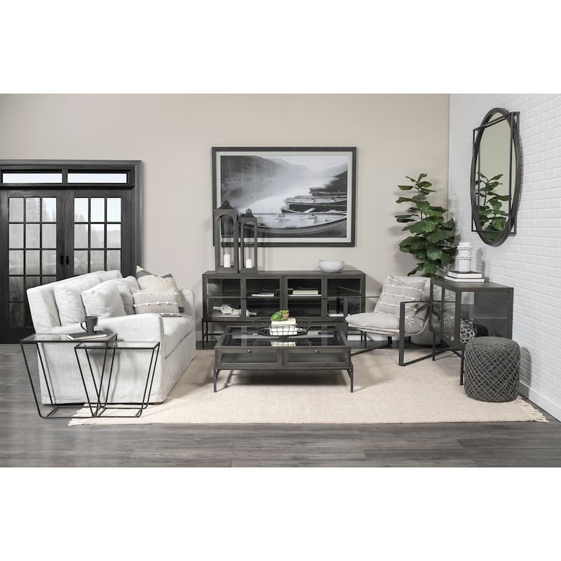 Denly I Beige Slipcover Two Seater Sofa
