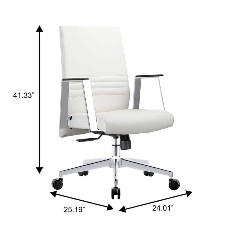 Aleen Ergonomic Leather Office Chair with Iron Frame,Tilt, Swivel, Adjustable Height for Home or Executive Computer Desk