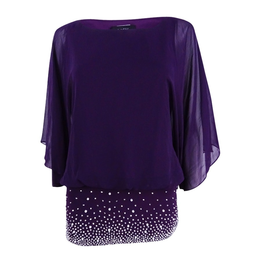 msk chiffon embellished blouse