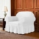 preview thumbnail 42 of 52, Subrtex 1 Piece Armchair Slipcover Seersucker Skirt Stretch Spandex Furniture Protector