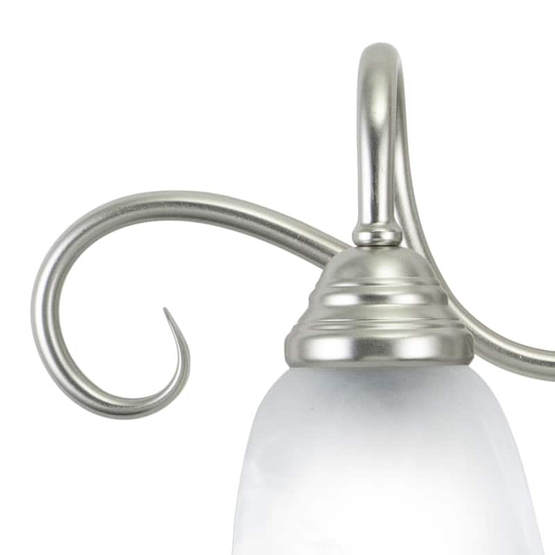 Bella 2 Light Brushed Nickel Bathroom Vanity Fixture - 19.75-in W x 9-in H x 8.25-in D