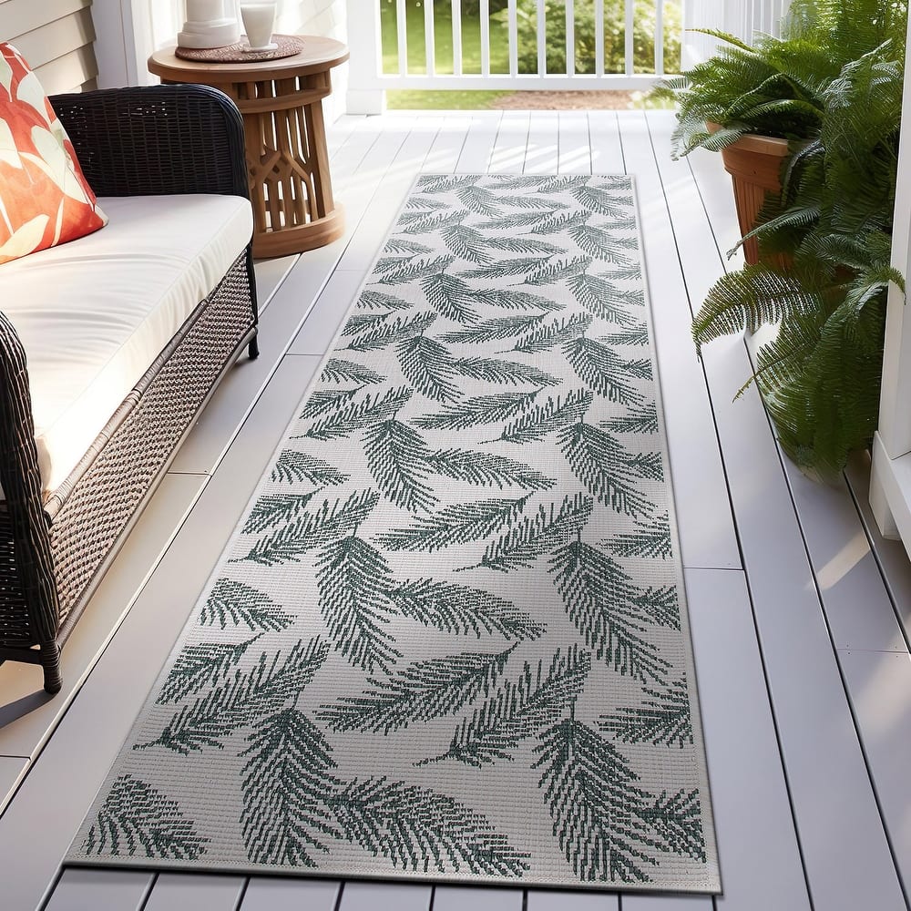 World Rug Gallery Nature Inspired Floral Indoor/Outdoor Area Rug