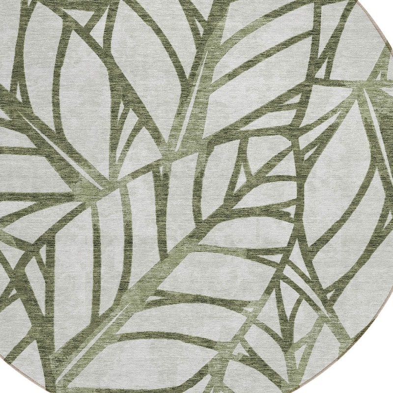 HomeRoots Floral Transitional Rectangle Outdoor Rug