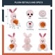 preview thumbnail 2 of 4, DolliBu Huggable Rose Gold Bunny Stuffed Animal with Basketball Plush - 8 inches