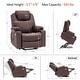 preview thumbnail 8 of 51, MCombo Large Power Lift Recliner Leather Chair with Massage, Heat, Cup Holders,Extended Footrest, Leather 7516