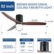 preview thumbnail 8 of 157, YUHAO SylvanAir Modern 52 in. Flush Mount Outdoor/Indoor Ceiling Fan with 3 Solid Wood Blades and DC Reversible Motor