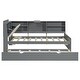 preview thumbnail 20 of 20, Wood Twin Size platform bed with Trundle, Shelves and Storage Headboard