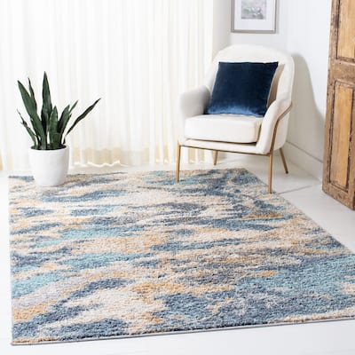 SAFAVIEH Calista Shag Tifanie Abstract 1-inch Thick Rug