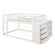 preview thumbnail 47 of 51, Space-Saving Full Bunk Bed with 4 Drawers, 3 Shelves, and Sturdy Ladder