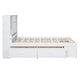 preview thumbnail 11 of 26, Queen Size Platform Bed with Storage Headboard & 8 Drawers - White