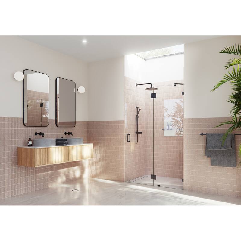 Glass Warehouse GW-GH-52 Halo 78" High x 52" Wide Hinged Frameless