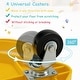 preview thumbnail 9 of 7, 4 Pieces Kids Sitting Scooter Set with Handles and Non-marring Casters - 17" x 12" x 4"