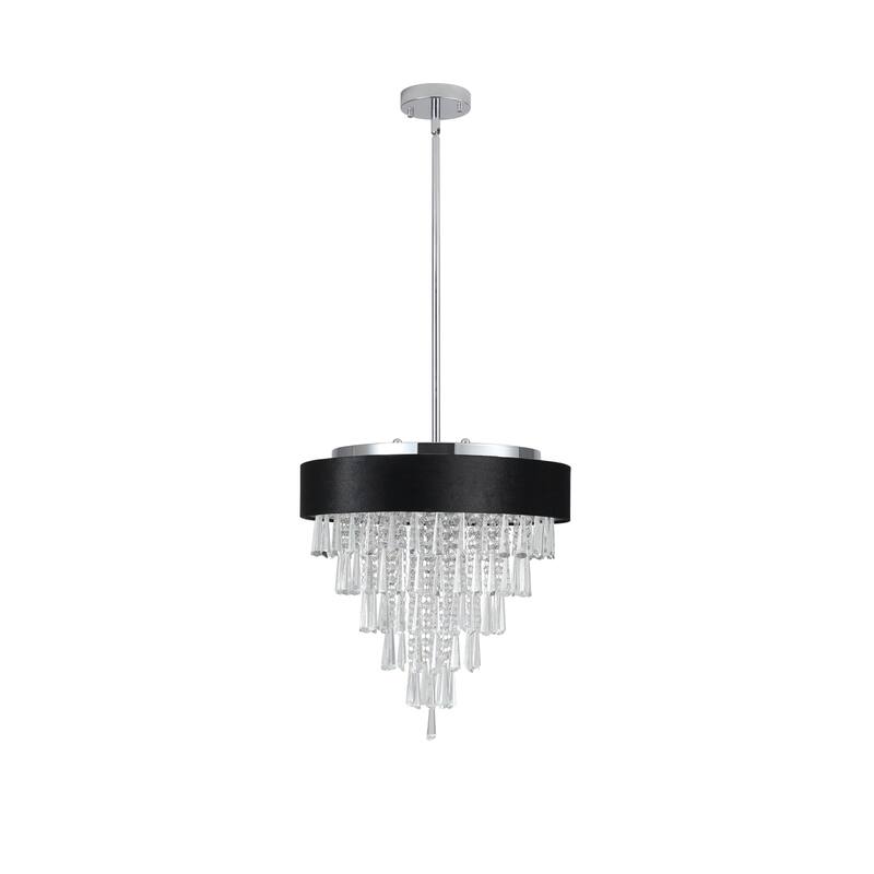 Modern Crystal Chandeliers, Round Chandelier for Dining Room,Luxury Ceiling Pendant Light Fixture for Living Room Bedroom Foyer
