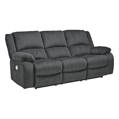Draycoll Power Reclining Sofa, Gray - 40" x 88" x 40"