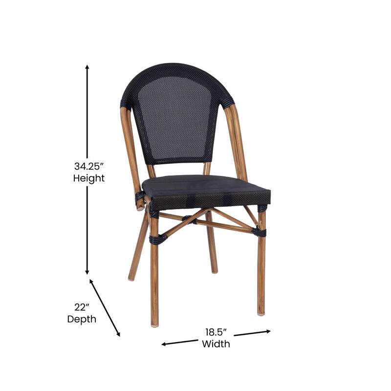 Stacking Bistro Chair with Metal Frame