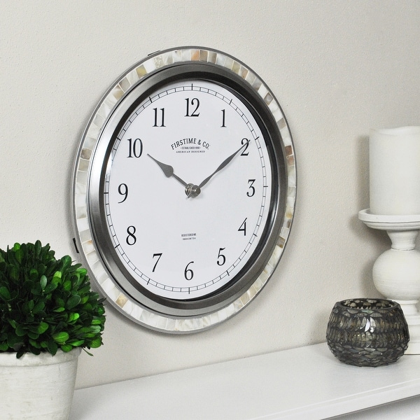 FirsTime & Co. Sophia Mosaic Wall Clock, American Crafted, Sandstone Mosaic, Plastic, 11.5 x 2 x 11.5 in - 11.5 x 2 x 11.5 in. Opens flyout.