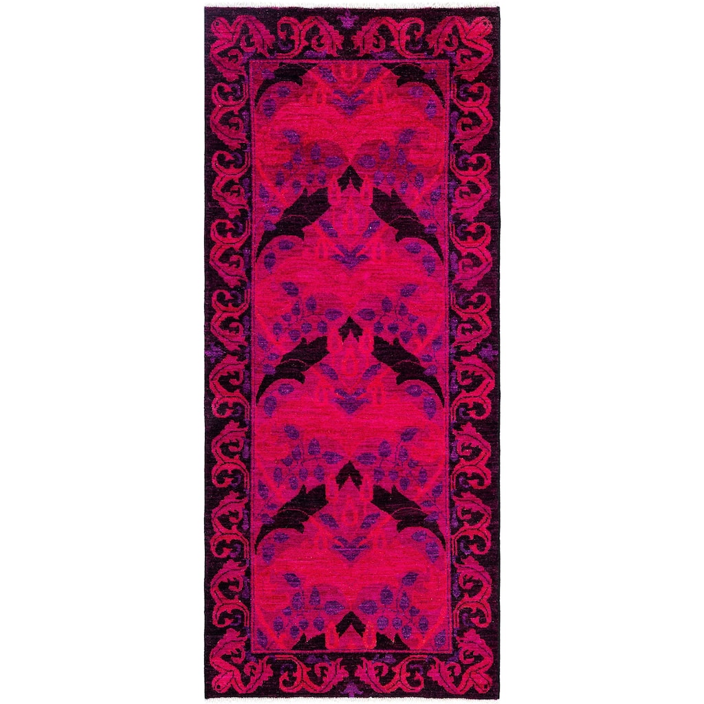 Overdyed One-of-a-Kind Hand-Knotted Area Rug - Multi - 2' 7" x 6' 2"