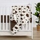 preview thumbnail 2 of 3, Sweet Jojo Designs Cow Print Girl Boy Gender Neutral Baby Receiving Security Swaddle Blanket Brown Vintage Animal Western Retro