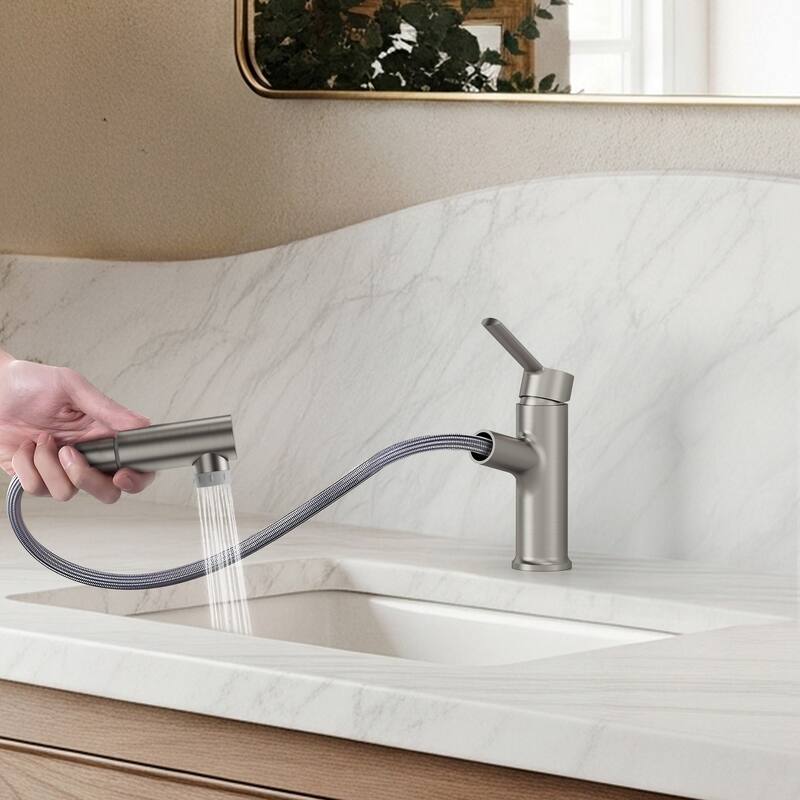 Single Handle Single Hole Bathroom Faucet with Pop‑Up Drain