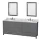 Option Dark Gray / White Carrara Marble Top / Brushed