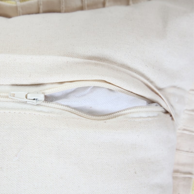 Sevita Guapo Casual Solid Stitched Edge Cotton Throw Pillow