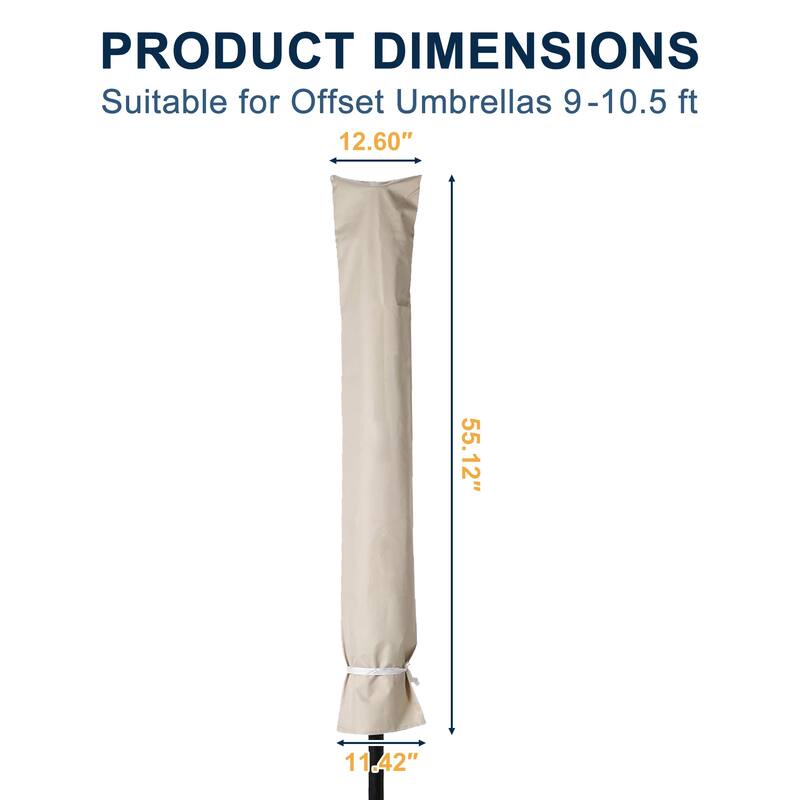 Patio Umbrella Covers for 9ft to 10.5ft Umbrellas