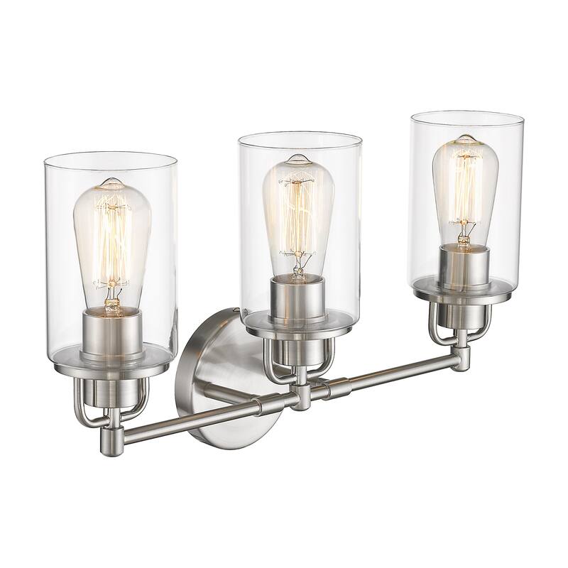 Bathroom Vanity Lights, Bathroom Wall Light Fixtures with Clear Glass Lampshade